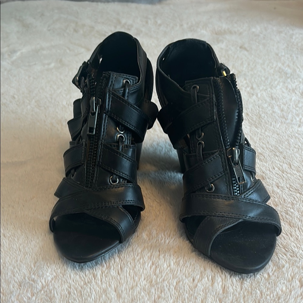 Women's Black Strappy Sandals